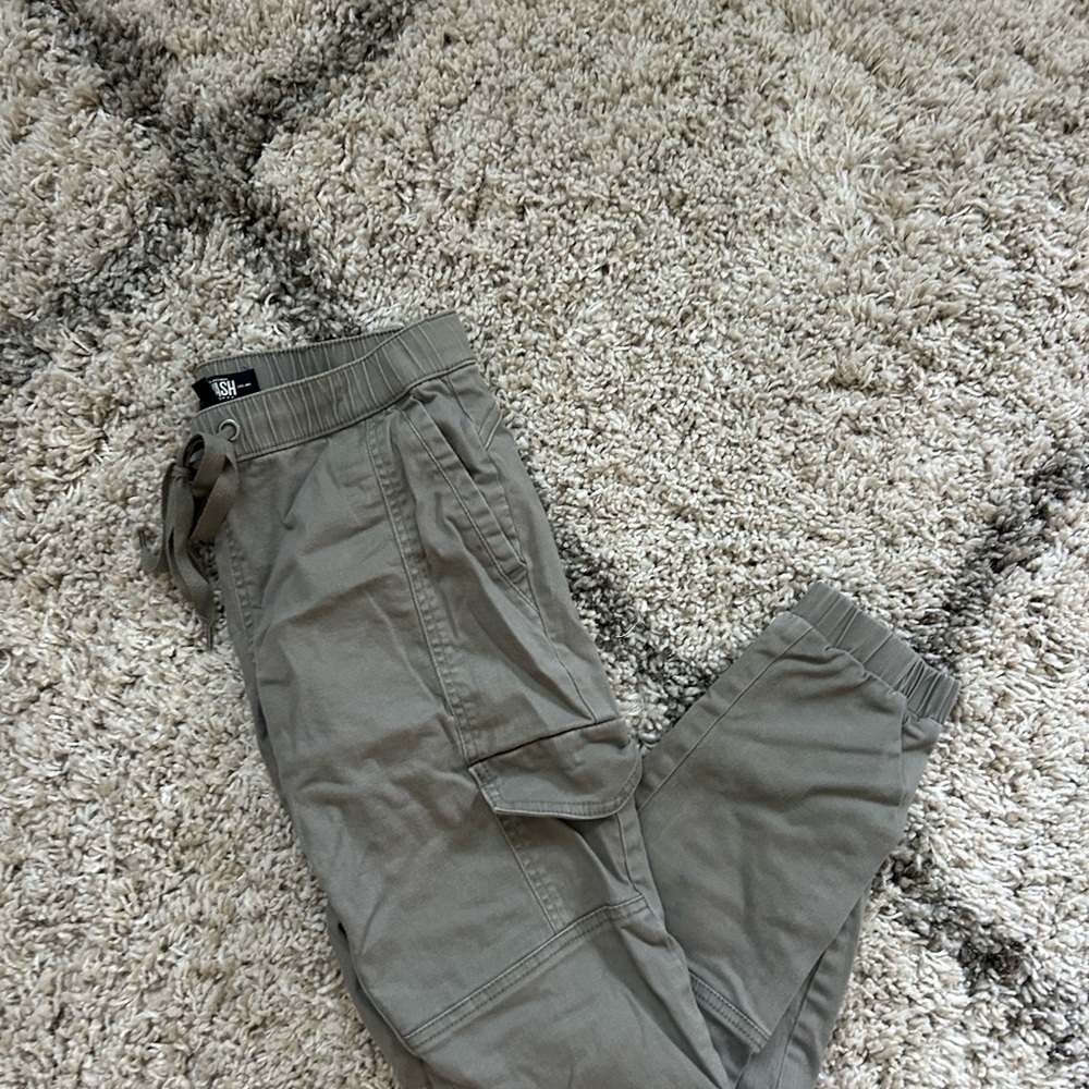Rewash Gray Ankle Cargo Pants